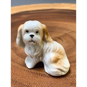 Vintage Japan Porcelain Dog Figurine 1.5" tall